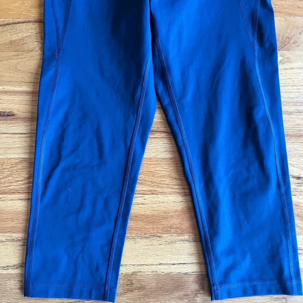 GIRLFRIEND COLLECTIVE High Rise Navy Cropped Leggings M - Picture 5 of 7